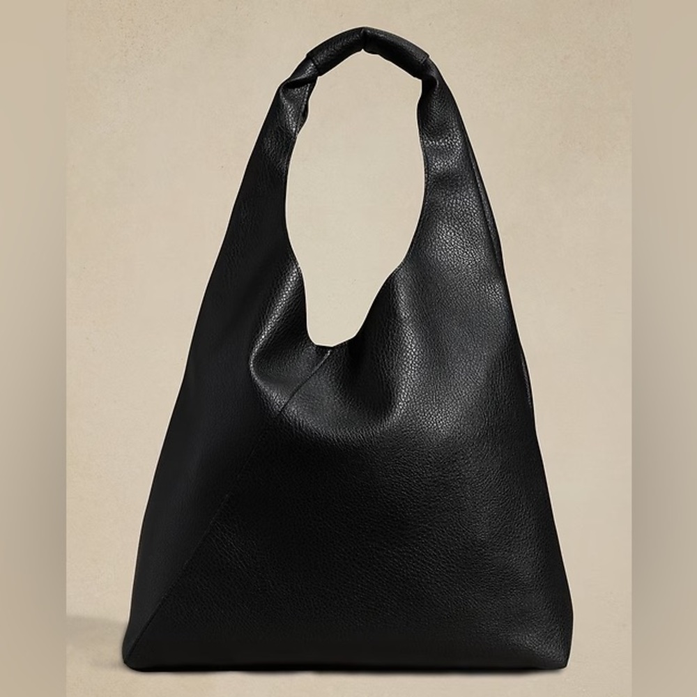 Banana Republic Black Leather Hobo Bag